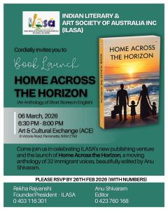 Book launch invite Home Across the Horizon book launch 6 March 2026
